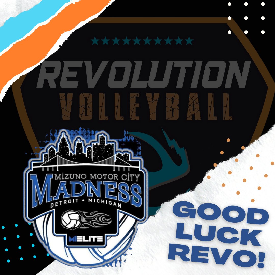 REVOVBALL's tweet photo. Good luck to the REVO teams competing at Motor City Madness this weekend! #14HYPE #16HYPE #17HYPE #18HYPE #revolutionvolleyball #revovball #revitup https://t.co/7THsfL2xGt