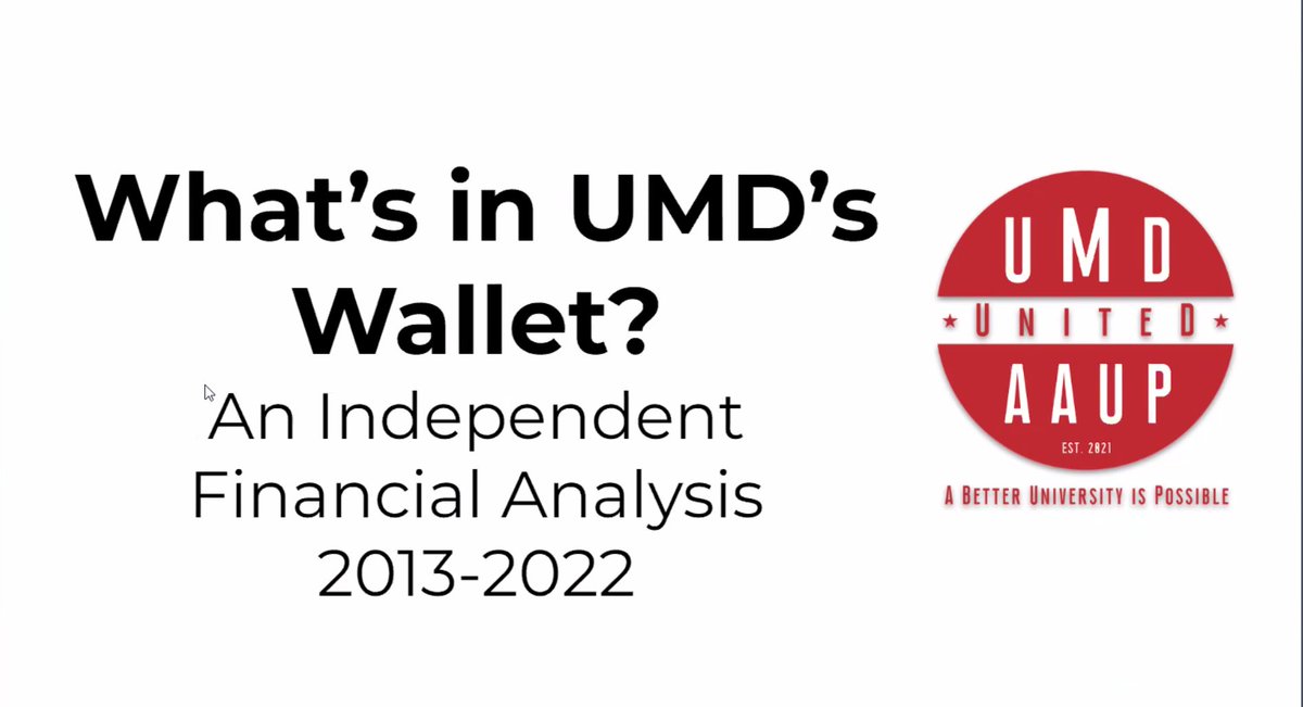 moments away from start of the @UMD_AAUP financial analysis presentation