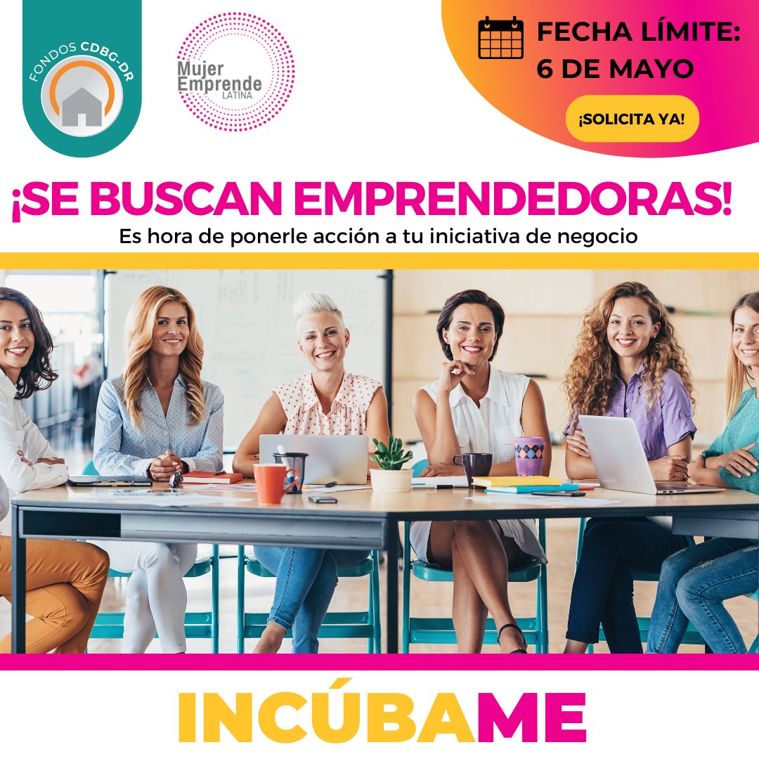 👩Atención Emprendedora, ¿quieres llevar tu negocio al siguiente nivel y hacerlo crecer?

💪Participa en Incubadora de Negocios: IncúbaME. Info en: bit.ly/MELINCUBAME2.

⏰Fecha límite viernes 6 de mayo.

#IncubaME
#QueremosinformarteCDBGDR
#capacitacionempresarial