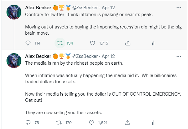 ZssBecker's tweet photo. Like I said, the media and big tech wouldn't be telling you the dollar is on fire "get out" unless they wanted your dollars for their inflated assets.

Magically the DXY is pamping.

Can easily sit in USDC/UST APY yield to counter inflation and calmy buy the dip in assets coming https://t.co/tYOaMOPJ7g