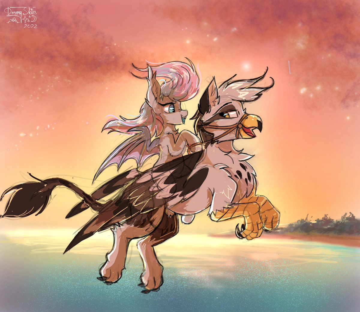 Little sketch that I made for my griffin friend❣️🦇🦅
When I will be finish, would be much better. Until then ^^