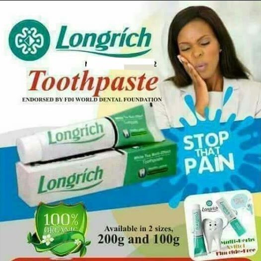 Say no that tooth problem with longrich natural toothpaste.