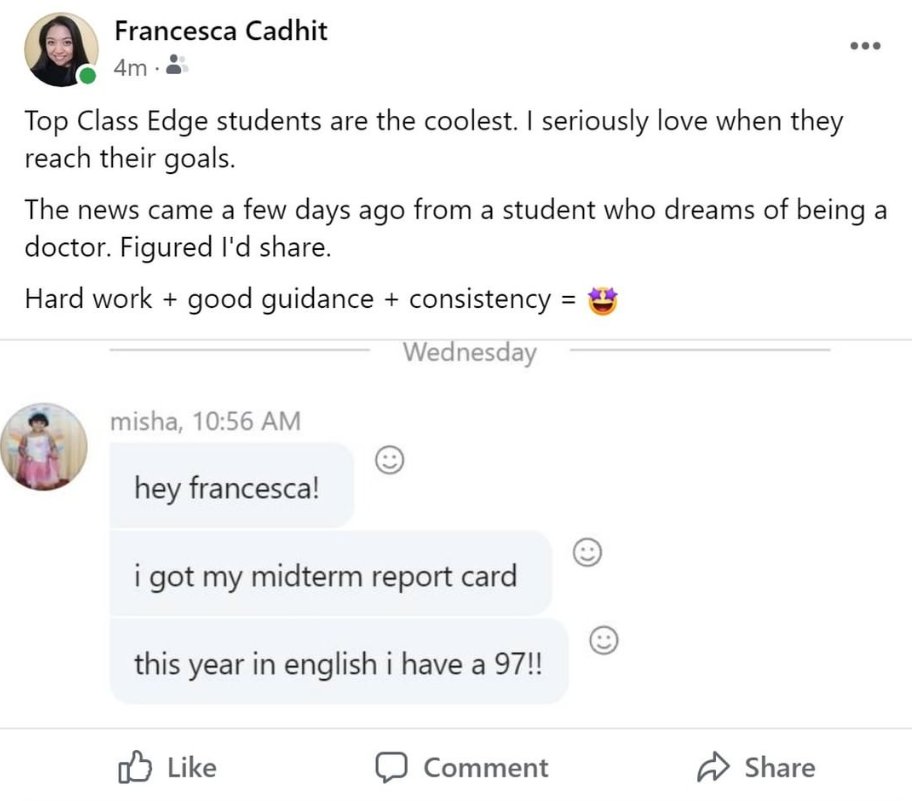 Student progress on a Friday (technically, Wednesday).
