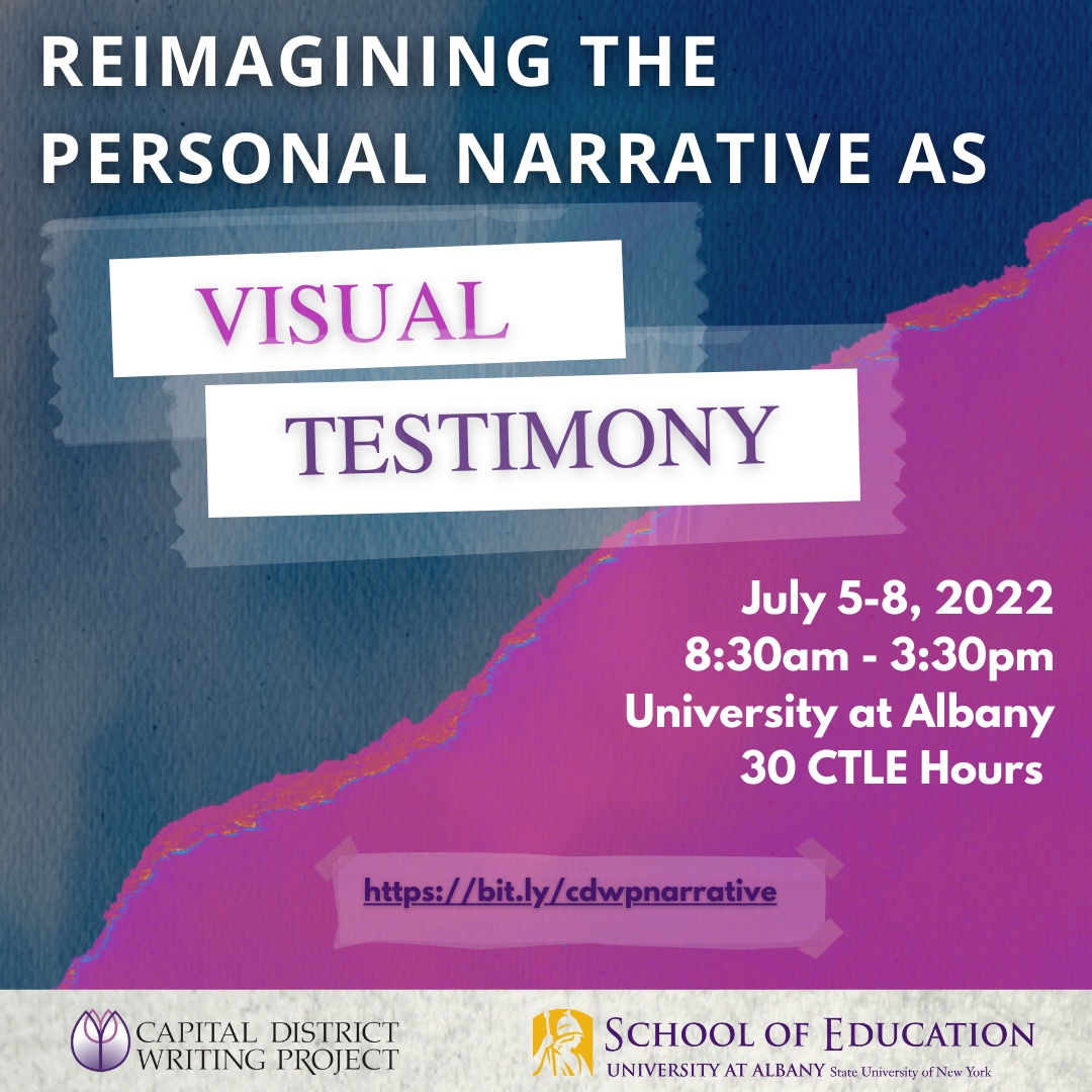 CapDistWP's tweet photo. Create multimodal narratives of teaching, learning, living, and becoming during the pandemic. Join us to document, to uncover, to create, and to bear witness. Register by May 15! https://t.co/dSCPN6Qc5C https://t.co/GHrDuljkp5