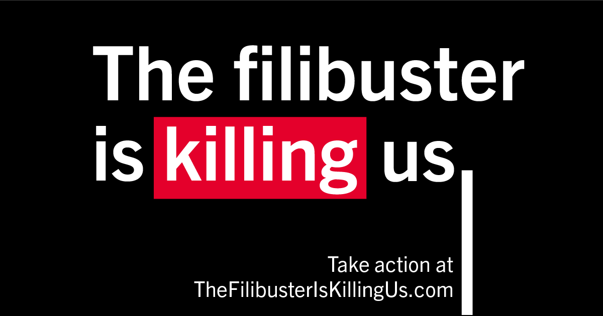 bradybuzz's tweet photo. In order to end Americaโs gun violence epidemic, our leaders must put our livelihoods over gun lobby profits.
But the filibuster continues to block lifesaving legislation that receives bipartisan support.
We must #EndTheFilibuster. #FilibusterFriday https://t.co/OrD8YXUI61 https://t.co/D8lxh3EOor