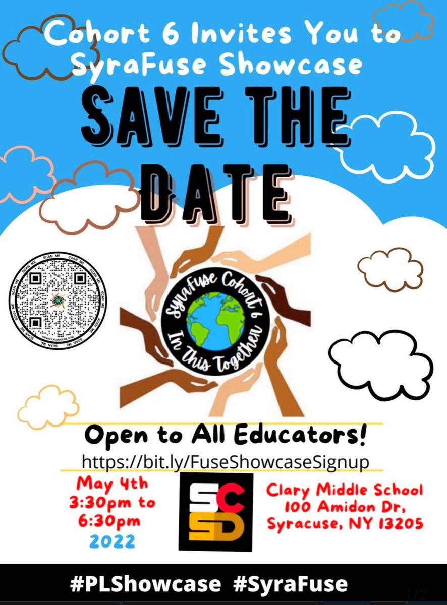 SCSDMeachemLib's tweet photo. Want to get ideas for your classroom and learn from this year's #Syrafuse fellows? Come to the #PLShowcase on May 4th at Clary MS. Choose a session that interests you! #bestPDthisyear @SyracuseSchools https://t.co/RJvlru924Q