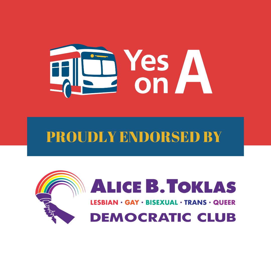 yestomuni's tweet image. Prop A is proudly endorsed by @AliceLGBTQDems. Thank you for supporting public transit. Every San Franciscan deserves faster, safer, more reliable MUNI!

Join us in supporting Prop A on June 7th, 2022.

#YesonA #YestoMuni #SupportPublicTransit