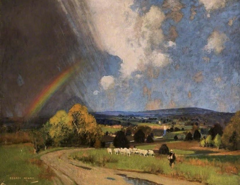 “All of my life, it's been heartbreak weather” - Niall Horan Landscape with a rainbow - George Henry