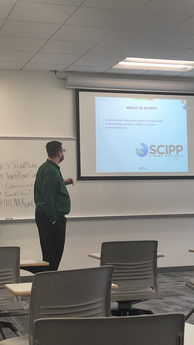 drjtedwards's tweet photo. Learning about SCIPP. The Southern Climate Impacts Planning Program.  This is interesting. Just changing the words made “climate change” based tweets more palatable for readers. Words matter. #TXSocialMedia #ThinkRuralComm https://t.co/lTlCjWPdLf