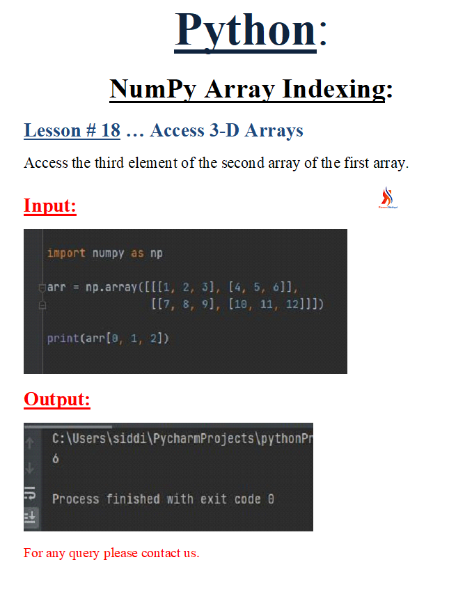 CodewithRizwan's tweet photo. Lesson # 18 . . . . . . To Access Elements from 3-D Arrays
Youtube: https://t.co/glcneWM8Bl
Instagram: https://t.co/fqjvbfnWRh
Twitter: https://t.co/wE1tQD20nf
#NumPy #Python #Array #arrays #datascience #data #dataanalytics #3D #3_d #index #indeces #indexing https://t.co/p3BLuH2Kca