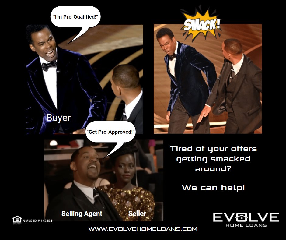 evolvehomeloans's tweet photo. This is how it went down right? #homeloans #mortgages #chrisrockwillsmith #getpreapproved https://t.co/8HUgBQyyXv