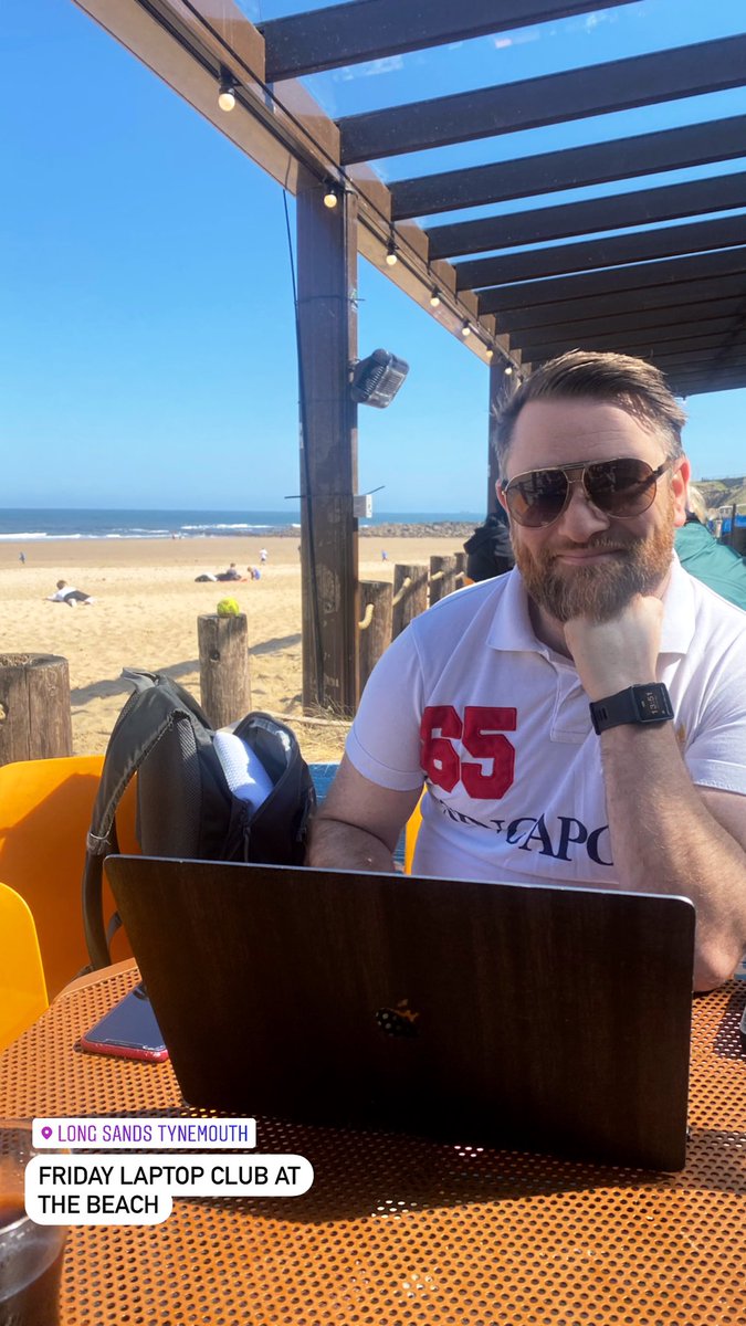 Working from the beach on a sunny Friday, with this one 😍 could even be tempted to have a cheeky beer.