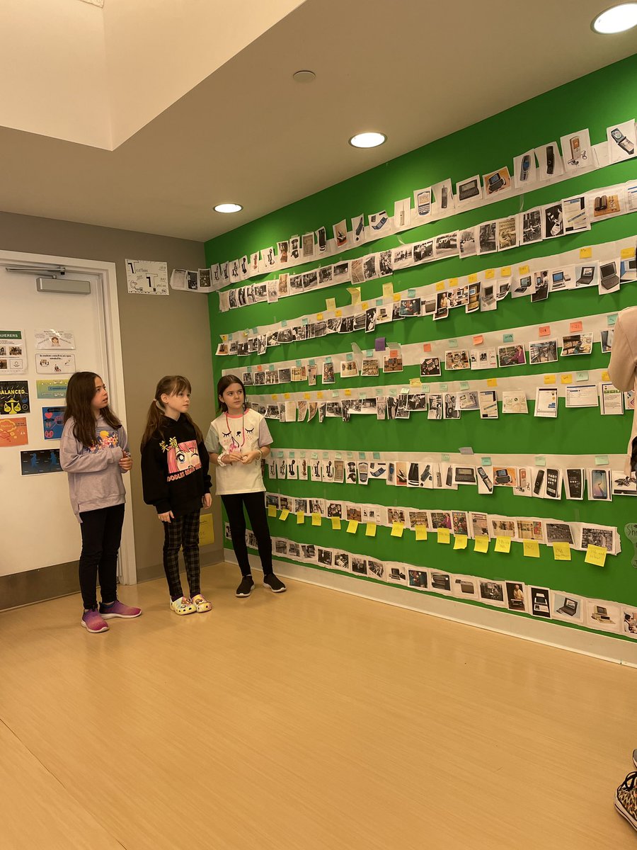 Grade 4 & 5 students engaged in a spectrum sort, organizing photos of different items from oldest to newest. Then we compared, debated & discussed how things like communication, phones, mail, shopping & computers have been disrupted by technology & innovation. #inquiry #PYP