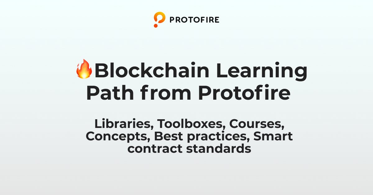 🔥 Protofire Blockchain Learning Path on GitHub 🔥
A very cool outline for getting into speed with blockchain development!
Check yourself &amp; share with those in need 😉
github.com/protofire/bloc…