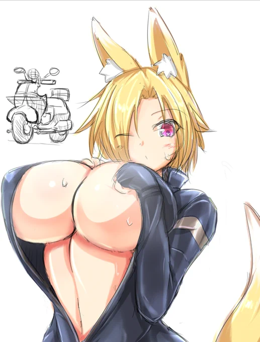 ⑰夜狐ちゃんの愛車は昔おじいちゃんが乗っていたベスパ150TAP。 