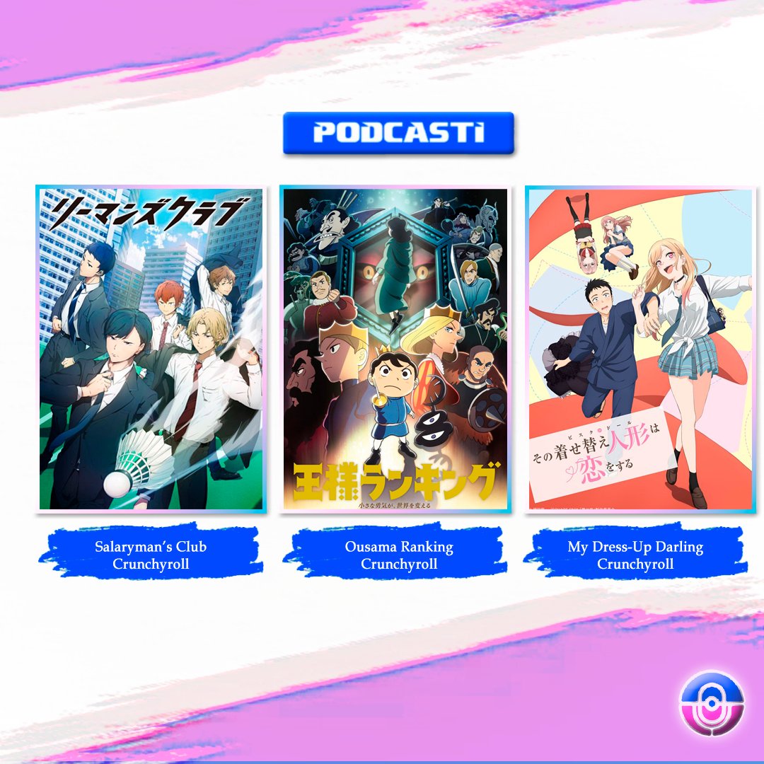 Podcasti1's tweet photo. Por un un problema técnico, esta semana no salimos pero le dejamos los animes que no te podes perder de la temporada pasada. Pusimos los nombres en inglés porque el buscador de Crunchyroll es una verga :) https://t.co/PCcYrYTMEu