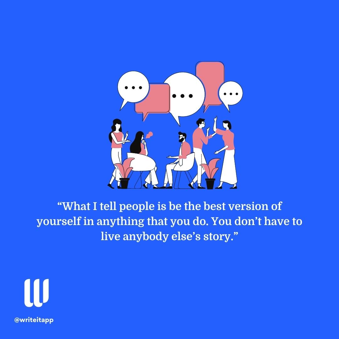 Read their stories, Connect through their stories but live and write your own story🔑
 
Follow <a href="/writeitapp/">WriteIt</a> for more! 

#stories #story #storyposts #writing #writers #storywriter #storyteller #storyboard #storyarch #storytelling