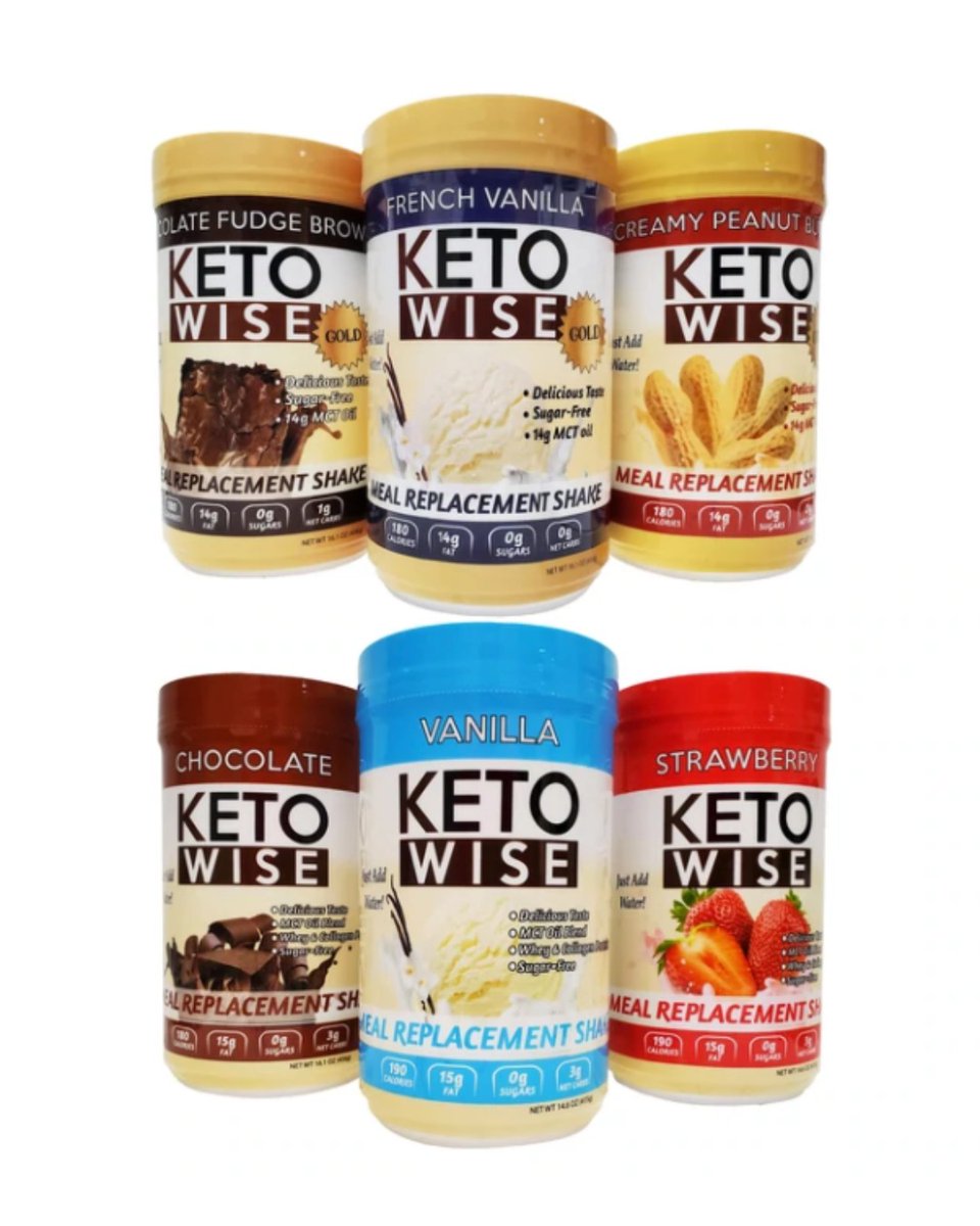 Add a little variety in your shake routine! Keto Wise provides some tasty options😋

#mealreplacementshakes #ketowise #frenchvanilla #peanutbutter #ketofriendly #strawberry