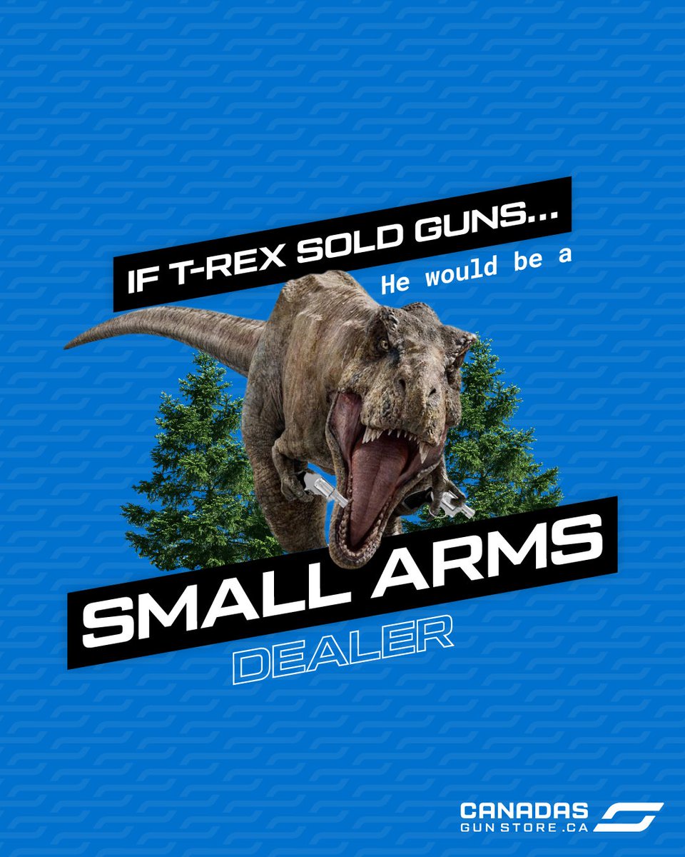 canadasgunstore's tweet photo. Our arms are long like our rifles.
#FridayFunnies #GunFun #GunMeme #TRex #CanadasGunStore #CGS https://t.co/rHq1MChUQg