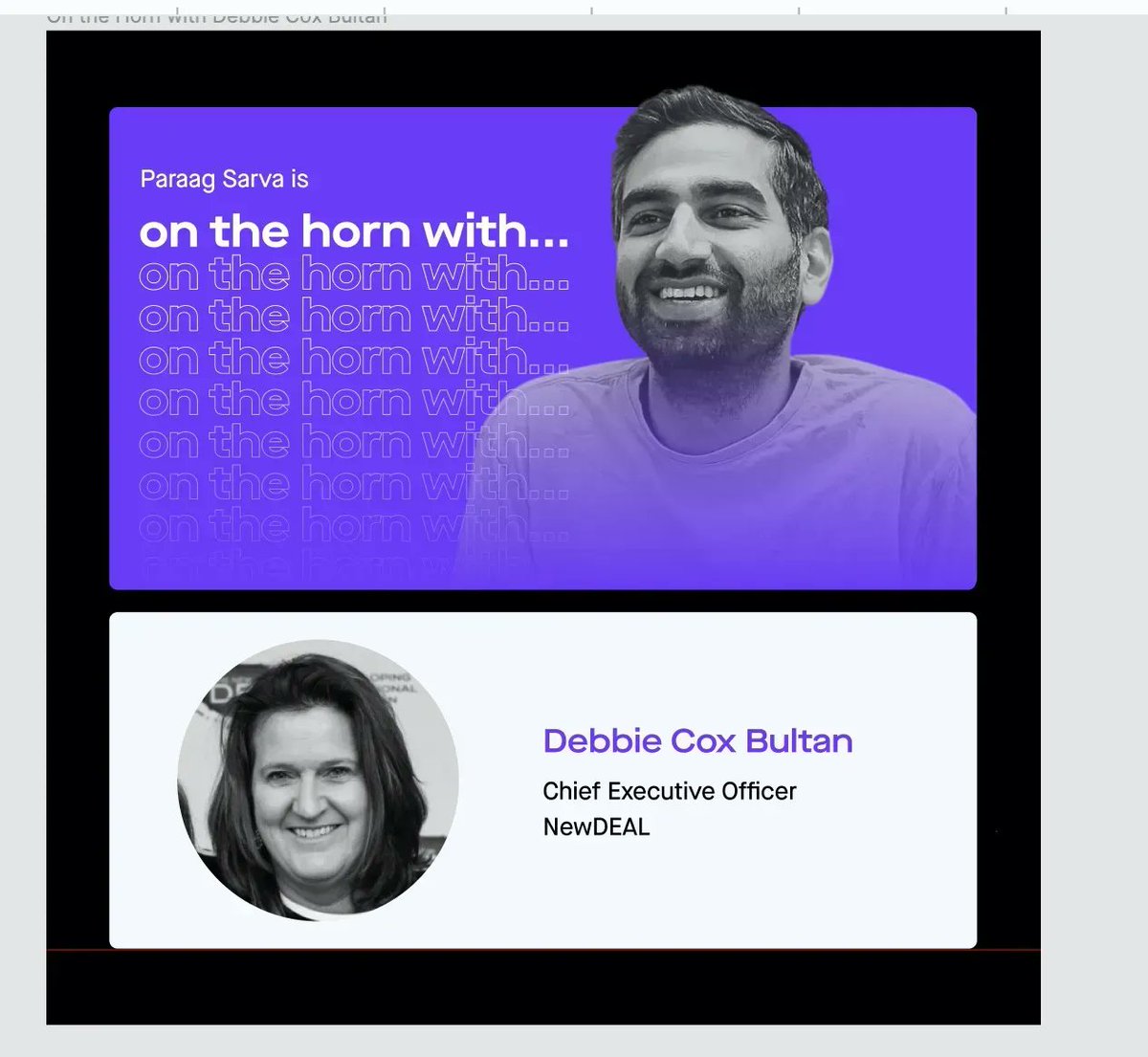 Listen to <a href="/debbiecoxbultan/">debbiecoxbultan</a> on <a href="/sayrhino/">Rhino</a>'s podcast! She joined Rhino CEO <a href="/psarva/">Paraag Sarva</a> to discuss our work to help develop, share, and spread innovative ideas to recover equitably from the pandemic and expand economic opportunity for all Americans.

podcasts.apple.com/us/podcast/13-…