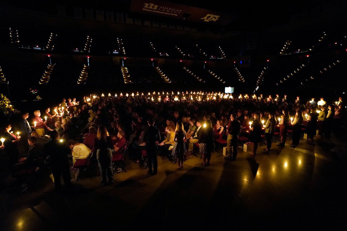 Last night at Aggie Muster, thousands of Aggies gathered in Reed Arena to honor and remember those we lost in the last year. Here.