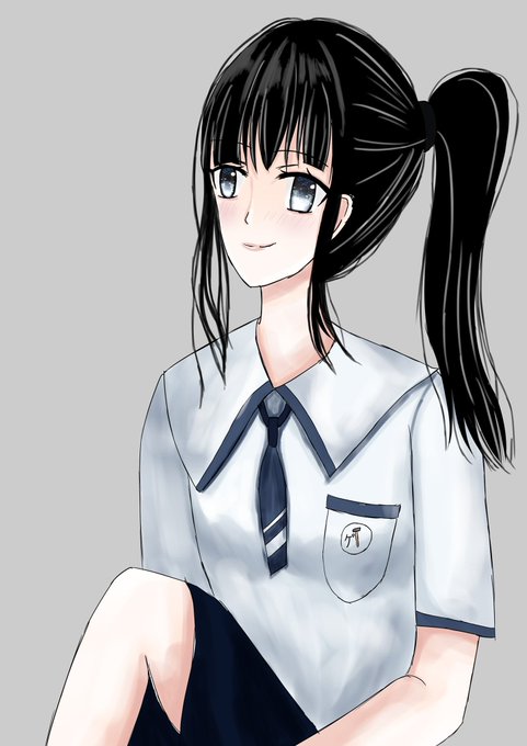 ポニーテールの女の子のtwitterイラスト検索結果