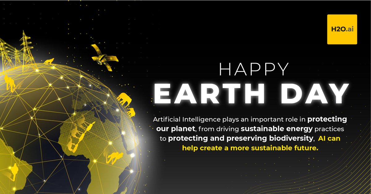 h2oai's tweet photo. Happy #EarthDay everyone! #AI can help create a more #sustainable future for our planet ๐ . #AI4Good #AI4Conservation #SustainableAI https://t.co/aLUIhqaDA9 https://t.co/lcy2edtfuf