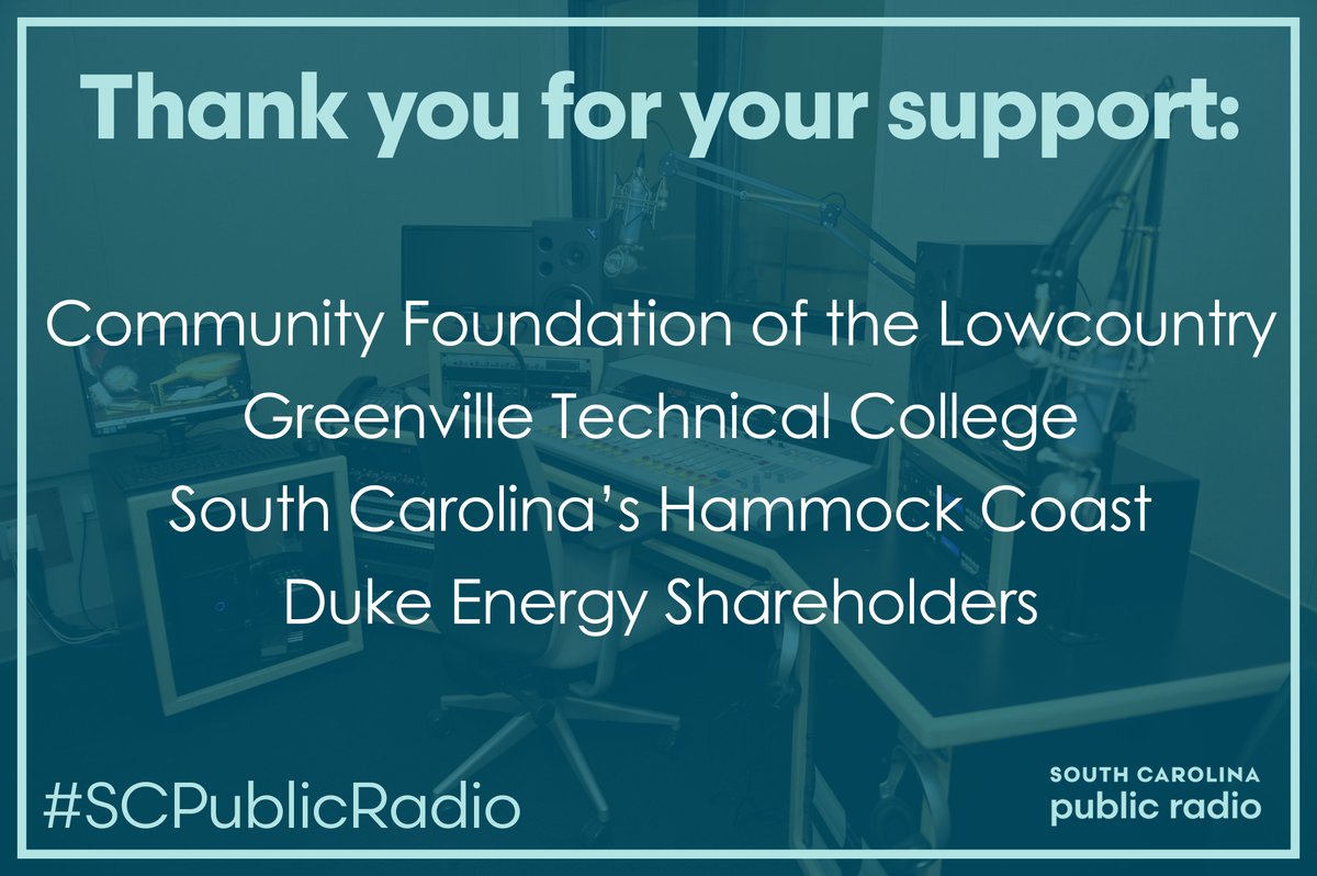 SCPublicRadio's tweet photo. On this #FollowFriday, be sure to follow and like these organizations that are on-air sponsors of @SCPublicRadio - @cflowcountry, @GreenvilleTech, @HammockCoastSC, and @DukeEnergy #ThankYou #SupportOurSupporters #TeamSCPublicRadio #FF https://t.co/EzatT4XxJd