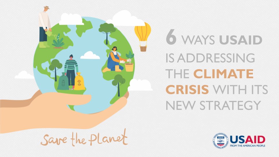 USAID's tweet photo. USAID is prioritizing the transition to renewable &amp; #cleanenergy pathways through the #ClimateStrategy by working with partner countries to urgently reduce global energy emissions. Check out our Climate Strategy page to learn more ⬇️ 
https://t.co/aS2pUwAI94 https://t.co/vvWQbe9JBC