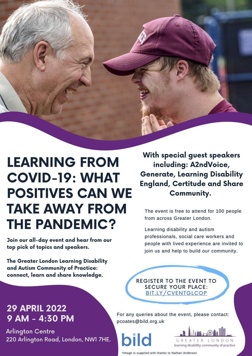 GLLDCOP (@glldcop) on Twitter photo What positives can our community take away from the pandemic? Be part of the debate!
We're hosting a free, in-person event in #London next Fri 29 April, funded by <a href="/NHSEngland/">NHS England</a> & NHS Improvement (London region).
Final places available! Book now at: bit.ly/CVENTGLCOP What positives can our community take away from the pandemic? Be part of the debate!
We're hosting a free, in-person event in #London next Fri 29 April, funded by <a href="/NHSEngland/">NHS England</a> & NHS Improvement (London region).
Final places available! Book now at: bit.ly/CVENTGLCOP