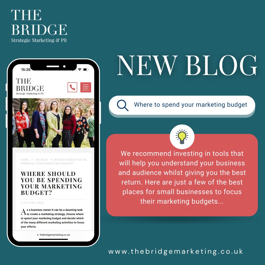 TheBridgeMktg's tweet photo. Your marketing budget is an investment, not an expense. It should fuel growth, not just give your brand visibility. Read our most recent blog to find out where you should be investing your budget... >>> https://t.co/7PEc6cH0O9

#Marketingbudget #marketing #digitalmarketing https://t.co/xY5neQ1yN2