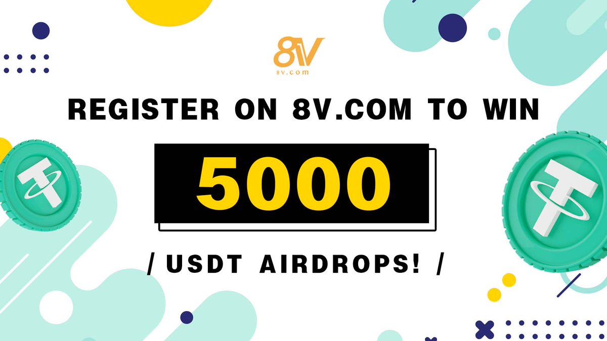 8vGlobal's tweet photo. 📣Register on https://t.co/D2ZXZtM1mK to win 5,000 USDT Airdrops!

📆Event Period: 2022/04/19 17:00 to 2022/05/10 16:59 (UTC+0)

Event Details👇
https://t.co/43O7GUcAIc

#8V #crypto #exchange #nft #digital #blockchain #metaverse #campaign #event #gift #airdrop #free #voucher https://t.co/zl2cLWY8vR