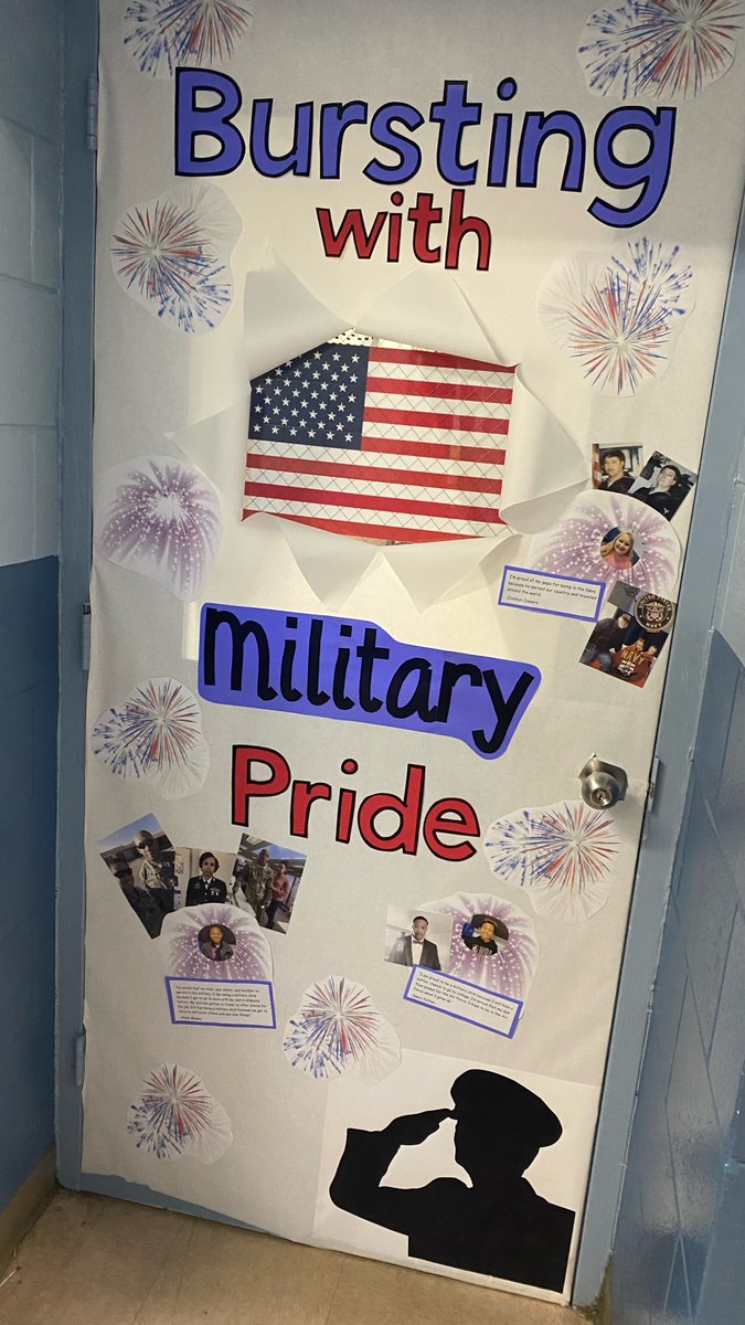 Military_ACPSD's tweet photo. @AikenPublicSch @ClearwaterCubs  What an awesome display of support to military kids. CES participating in the door decoration contest by grade levels.   The winning doors are pictured below. https://t.co/BIssWIsoTZ