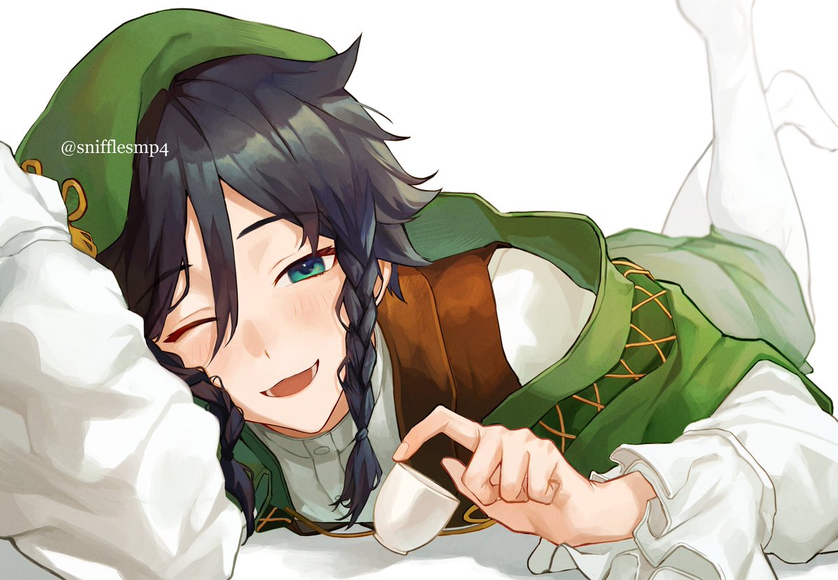 snifflesmp4's tweet image. just a bit👌 tipsy
#GenshinImpact #原神 #venti