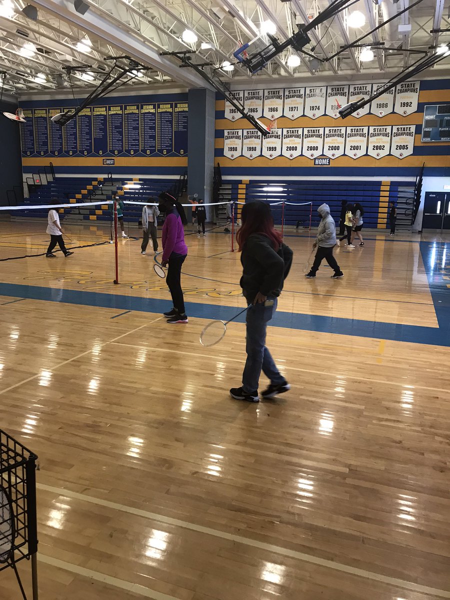 Rocking out on Friday on the Badminton Court!