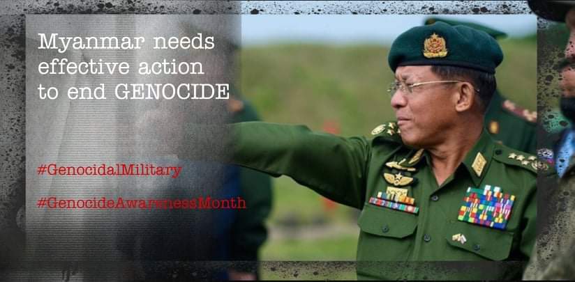 b3rry_y's tweet photo. The community &amp; organizations shouldn't hold back own titles without taking any action against the perpetrators, because  dictator and the military are accelerating genocide in Myanmar while you are saying statements.
#GenocideAwarenessMonth
#GenocidalMilitary https://t.co/8EUr3NPeT1