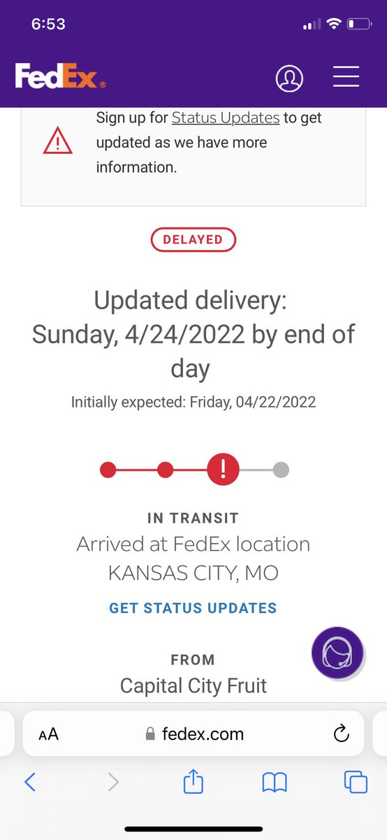 Someone was #thoughtful enough to send me a fresh fruit basket. Unfortunately, thanks to the #pathetic incompetence of <a href="/FedEx/">FedEx</a> it’s rotting in a box somewhere. #Friyay