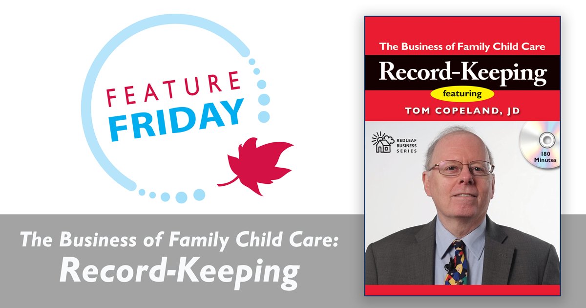 This 'Feature Friday' spotlights Tom Copeland's 'The Business of Family Child Care Record-Keeping' DVD! This video can help you understand proper record-keeping strategies, help lower taxes, and save family child care providers money! #ECE #familychildcare