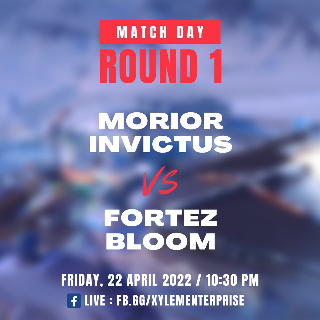 Xylem_esports's tweet photo. Catch us live on Facebook as we play against Fortez Bloom in Playhumble's Season 8 Valorant Tournament tonight at 10:30 PM!

#VALORANT #MRIV #XYLEM https://t.co/1FVXtr2AVT