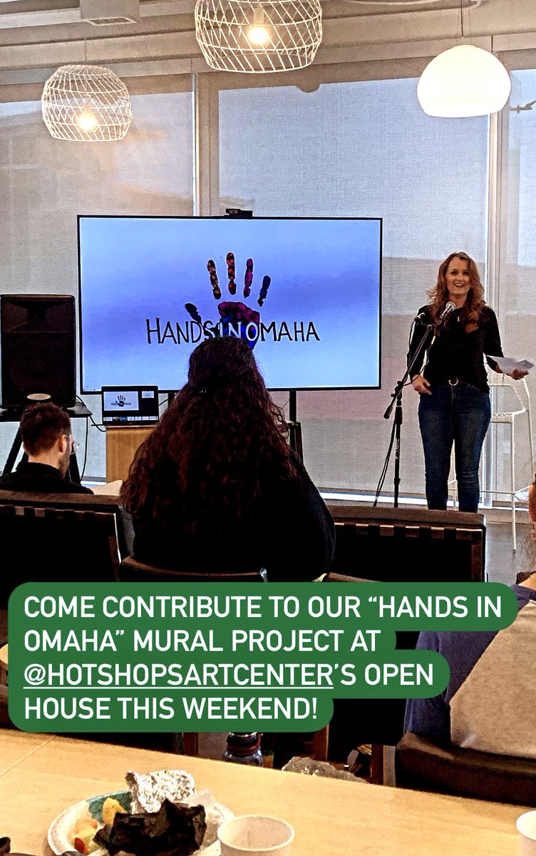 Contribute to our “Hands in Omaha” mural project at Hot Shops Open House this weekend!