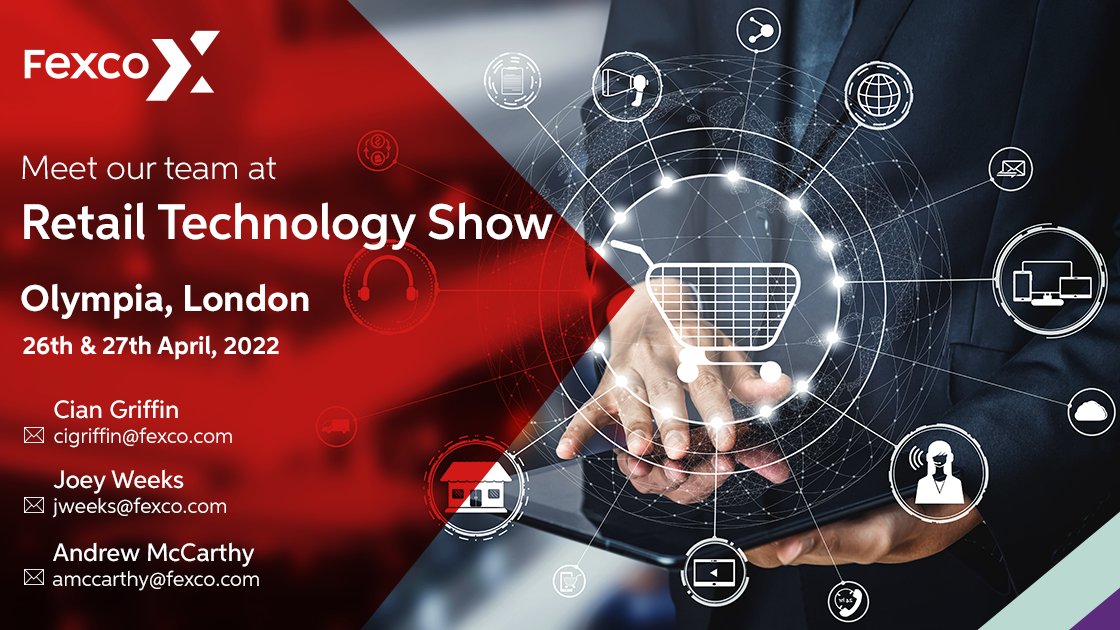 Retail Technology Show takes place next week and Fexco will be there! Reach out to Cian Griffin, Joey Weeks or Andrew McCarthy to find out more about our multi-currency payment solutions.
#RTS2022 #RetailTech #fintech #payments