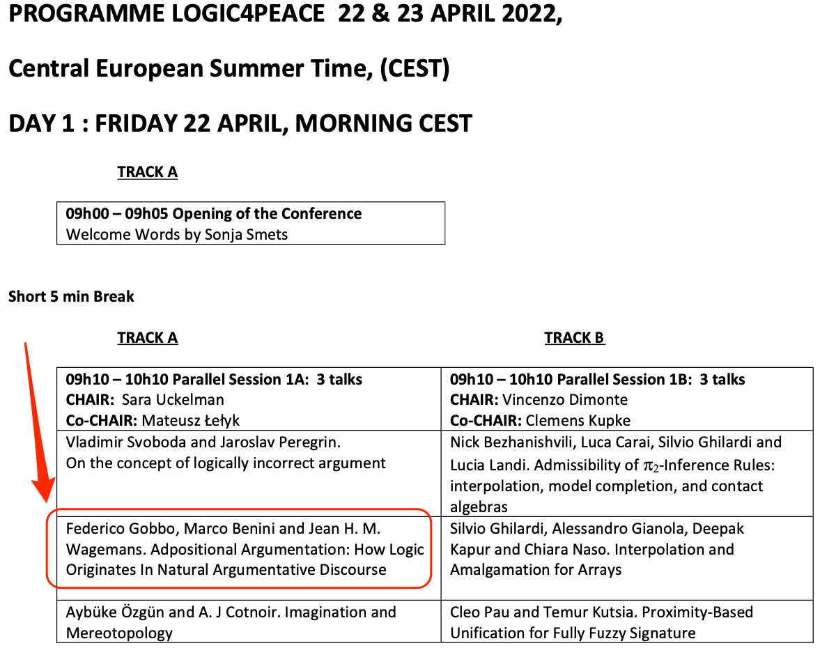 goberiko's tweet photo. Slides of my presentation, prepared with dear friends and co-authors @jeanwagemans and Marco Benini for the conference #Logic4Peace on the topic of #AdpositionalArgumentation, for your perusal. #adarg #logic #argumentationtheory #argumentation
https://t.co/7RD6poQ8nJ https://t.co/Hi1duZF7MJ