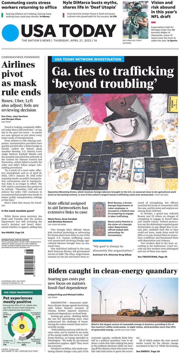 The Department of Labor should be a leader in the fight to end human trafficking. Immigrant workers are LEGALLY coming to the country &amp; being enslaved. DOL must be responsible for ensuring the safe and fair treatment of workers. #gapol #endhumantrafficking