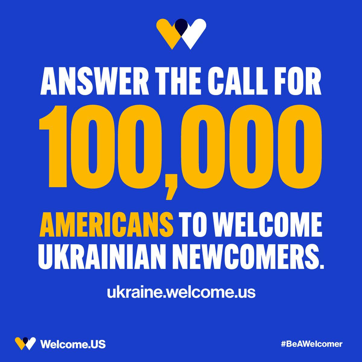 We join our voice with @welcomeus to mobilize  Americans to sponsor #Ukrainians seeking #refuge. @POTUS announced 'Uniting for Ukraine' allowing for the sponsorship of 100k #UkrainianRefugees. #HigherEd, now is the time to step up! Visit  ukraine.welcome.us to #BeAWelcomer.