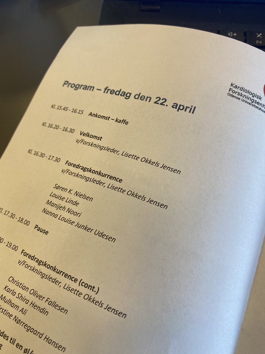 CardResearchOuh's tweet photo. Så er vi klar den årlige forskningsweekend i @CardResearchOuh / Kardiologisk Forskningsenhed, Odense Universitetshospital. 2 dage med et spændende fagligt program ♥️ #researchweekend #research #cardiology https://t.co/vLolFWDVYi