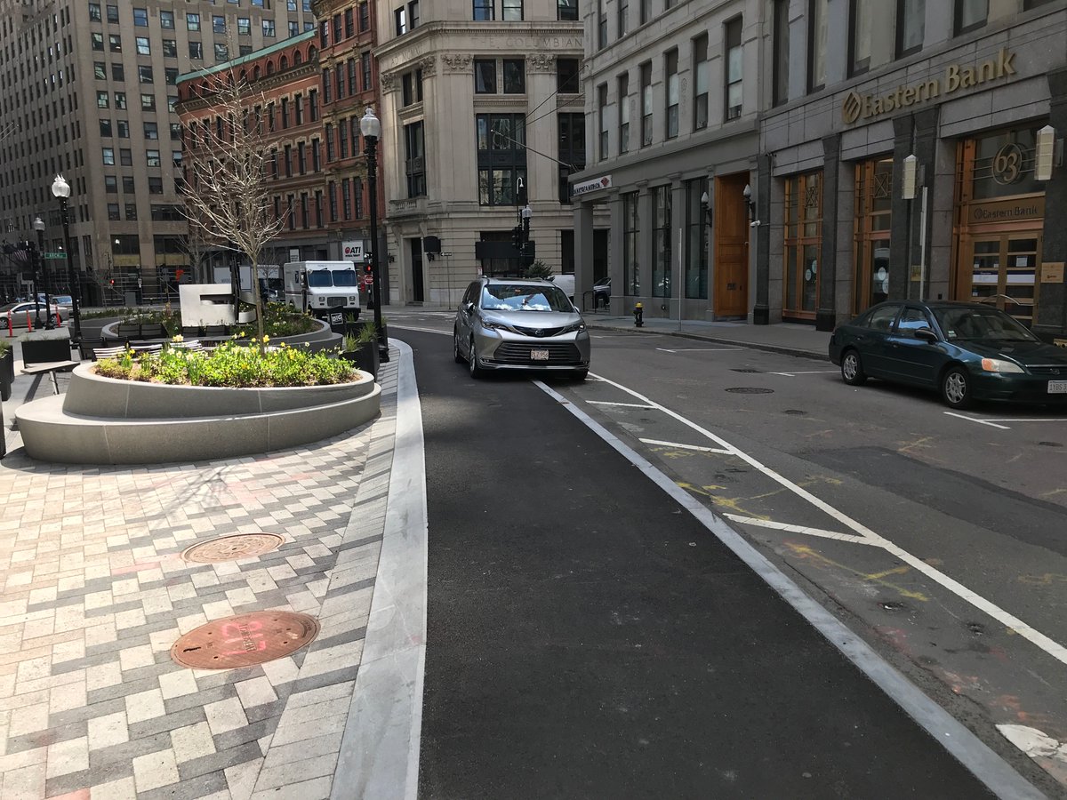 graphingparking's tweet image. People are just ideologically committed to parking in the bike lane. Notice the perfectly empty and legal spots these drivers declined to use.