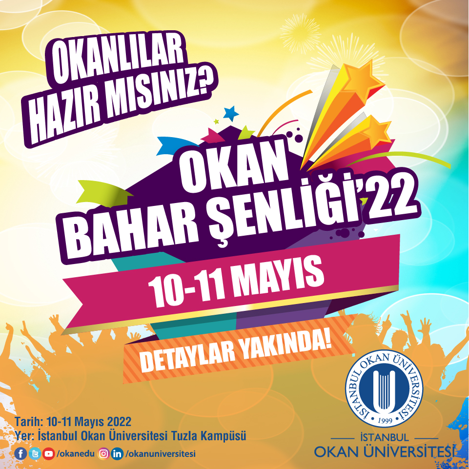 okanedu's tweet photo. Okanlılar Hazır Mısınız?
 
🍃Okan Bahar Şenliği'22🍃
 
10-11 Mayıs'ta Tuzla Kampüsümüzde.
 
Detaylar Yakında!

#OkanFest22
#SpringFest22
#İstanbulOkanÜniversitesi
#İşYaşamınaEnYakınÜniversite https://t.co/oNmLzbIn6T