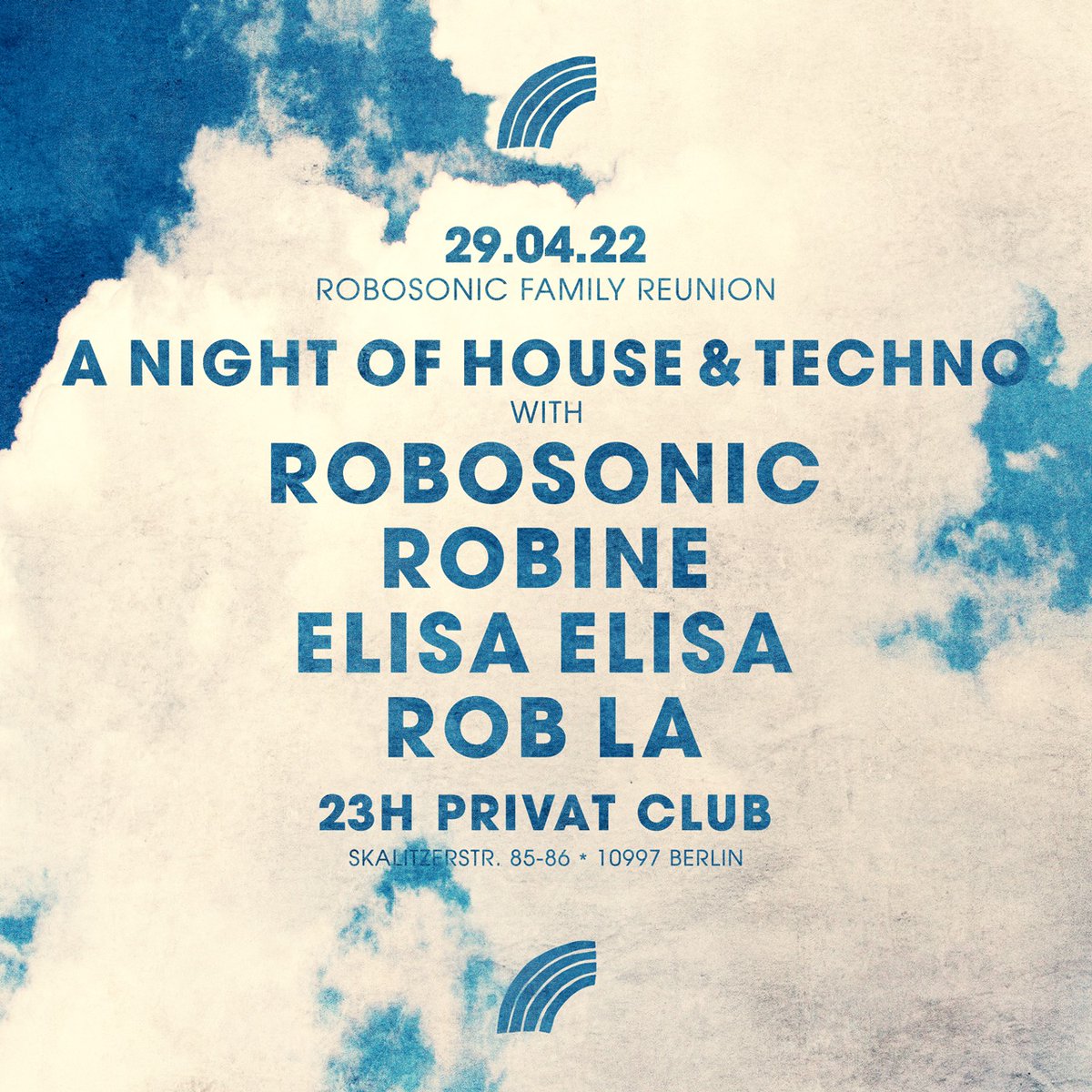 sherdinart's tweet photo. #Berlin #Event 29.04.22
A Night of #House & #Techno with
#Robosonic #Robine #ElisaElisa #RobLa
23H #PrivatClub https://t.co/3CFyHx6pFD