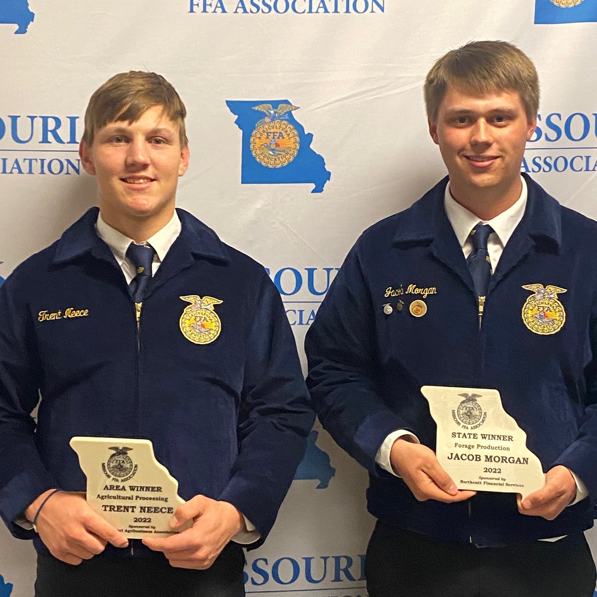 🌟Congrats 🌟Jacob Morgan, State Winner in Forage Production &amp; Trent Neece, State Finalist in Ag Processing <a href="/NeoshoHS/">Neosho High School</a> <a href="/NeoshoSD/">Neosho Wildcats</a>