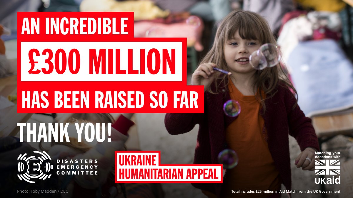 DECScotland's tweet photo. Our #UkraineAppeal has now raised more than £300 million across the UK, £29m here in Scotland!  Thanks to everyone who has supported to far.

We said we'd give you examples of how this incredible sum is now being put to good use by our member charities and partners

A thread👇 https://t.co/B2DZ9YJrDP